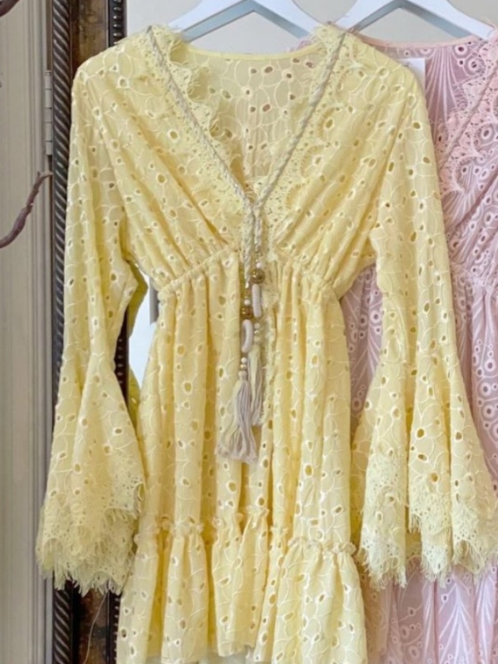 Lace Bell Sleeve Dress Size Small